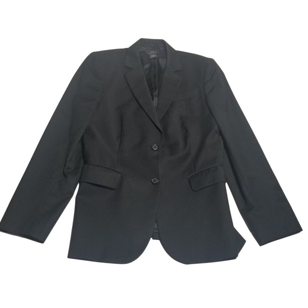 Brooks Brothers Women's Wool Black Career Classic Timeless Blazer Sz 12